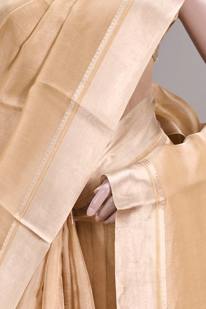 Vellotis Classic Gold Kanjivaram Silk Saree with Woven Zari Design – Bridal & Wedding Wear
